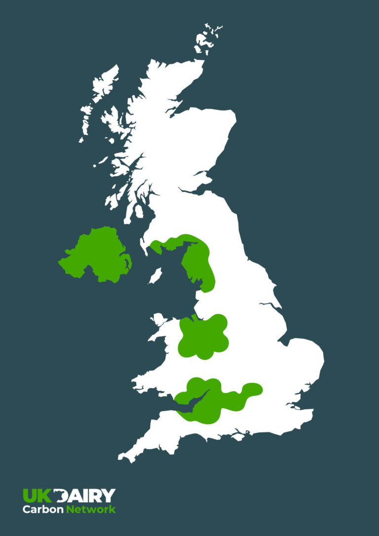 UK Dairy Carbon Network map