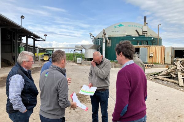 AD Plant visit Crooklands Farm 1 4 people stood outstide in a yard