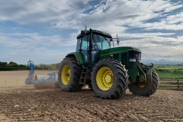 NI forage article Tractor tilling a field