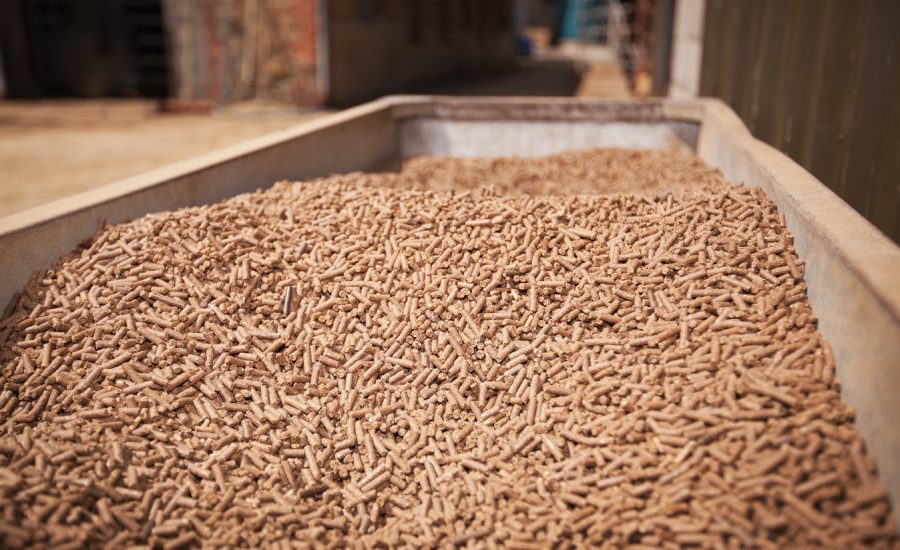 Image of feed pellets in trough