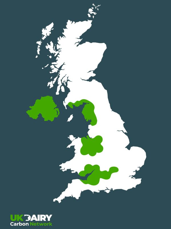 UK Dairy Carbon Network map